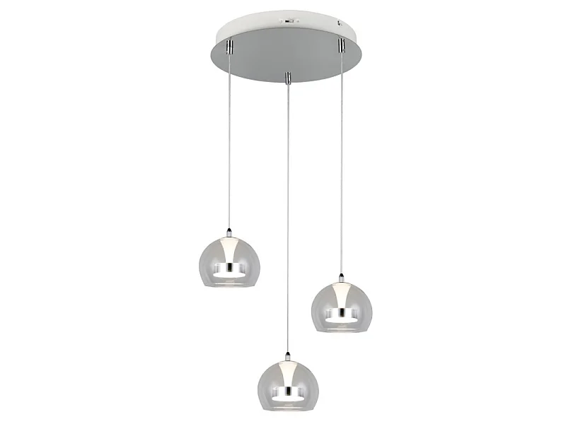 Suspension à variateur design LED Flynt 3 lampes