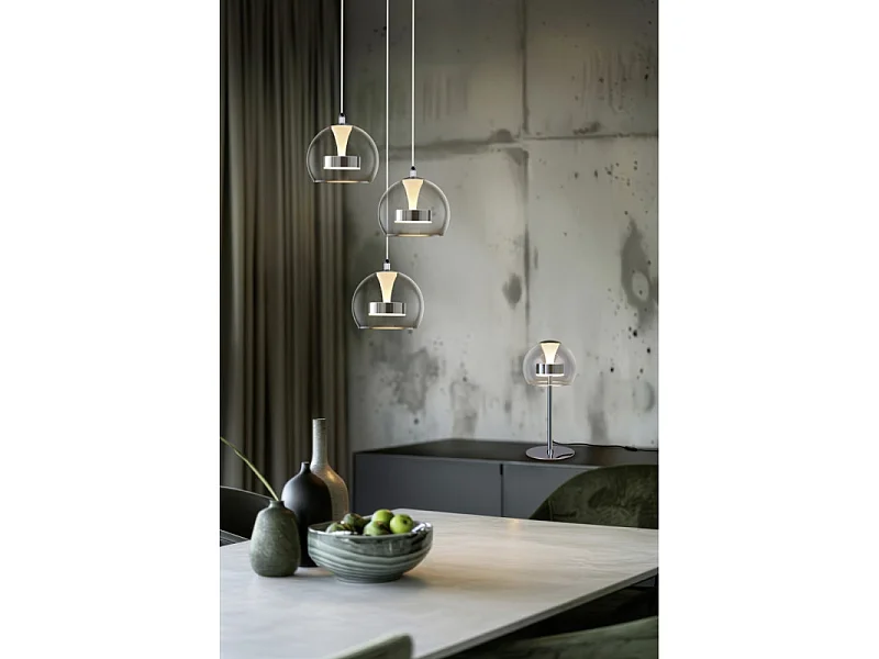 Suspension à variateur design LED Flynt 3 lampes