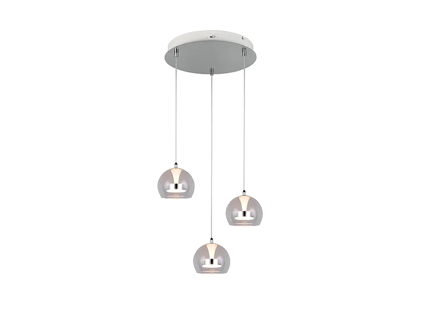 Suspension à variateur design LED Flynt 3 lampes