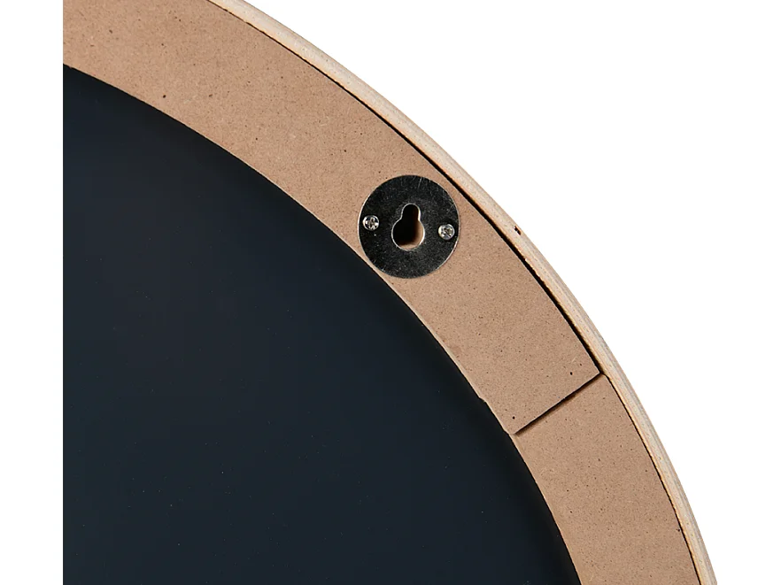 Miroir rond avec cadre bois Linde