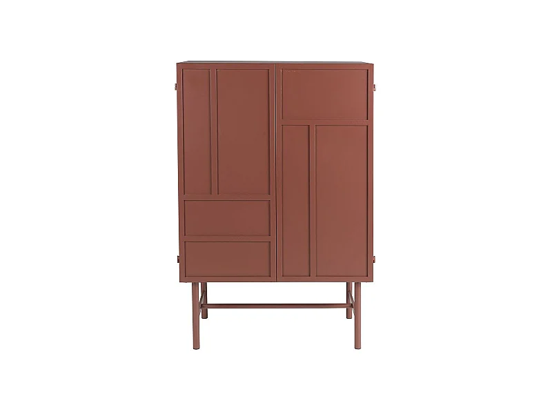 Meuble de rangement métal rouge Davis