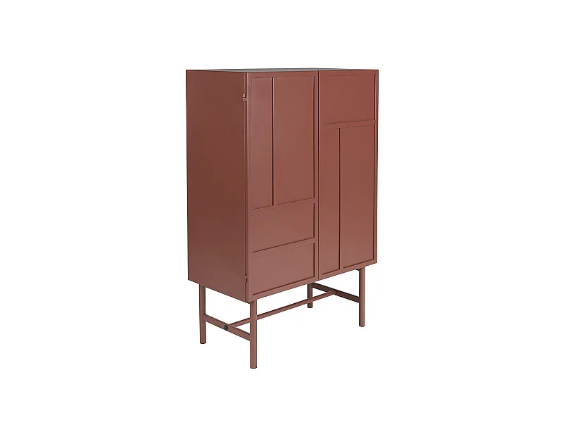 Meuble de rangement métal rouge Davis