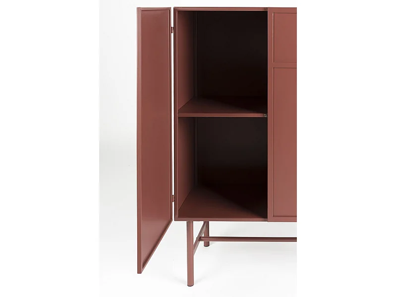 Meuble de rangement métal rouge Davis