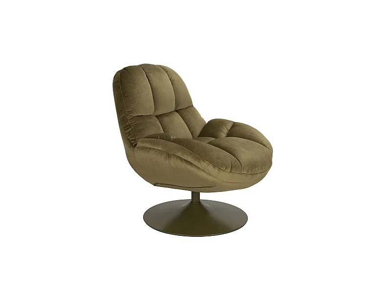 Fauteuil pivotant BEEFY en velours