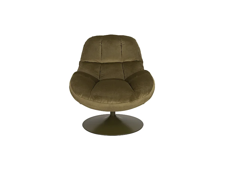 Fauteuil pivotant BEEFY en velours
