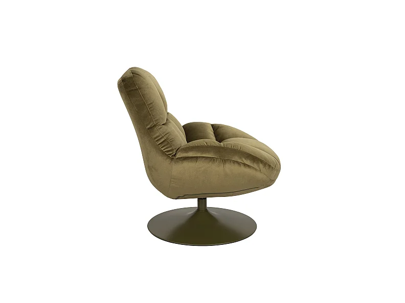 Fauteuil pivotant BEEFY en velours