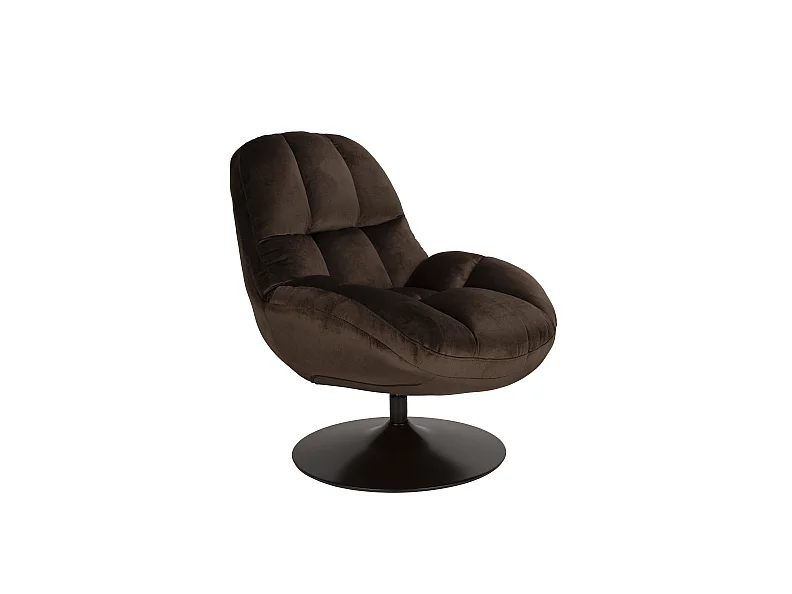 Fauteuil pivotant BEEFY en velours