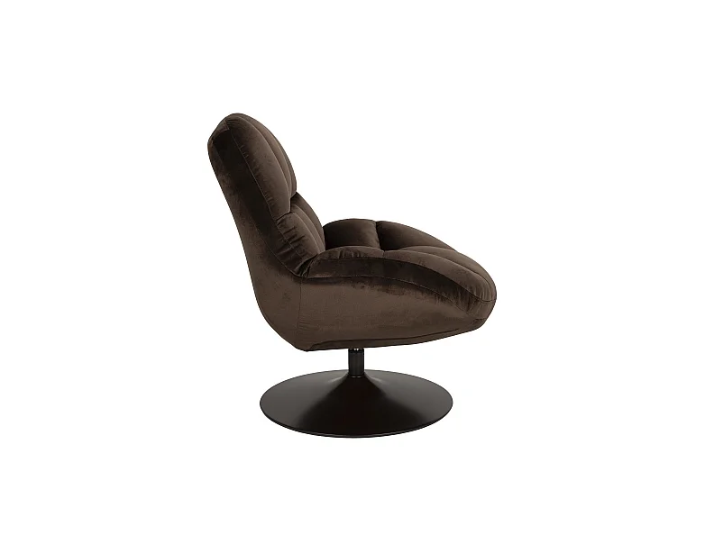 Fauteuil pivotant BEEFY en velours