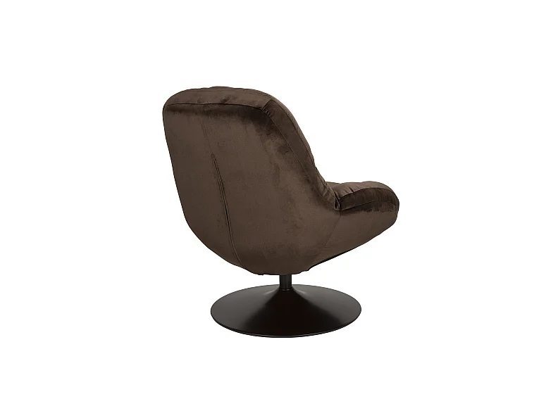 Fauteuil pivotant BEEFY en velours