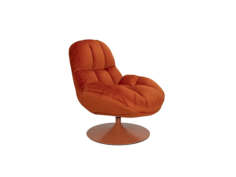 Fauteuil pivotant BEEFY en velours
