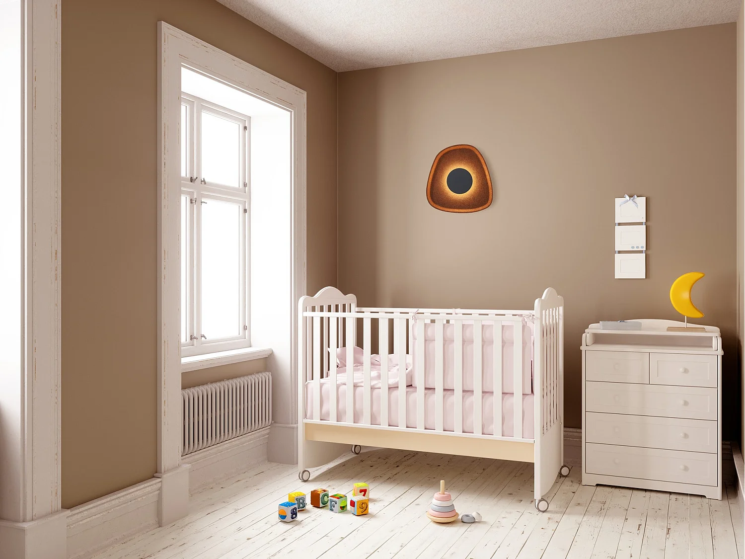 Applique murale LED ACUSTIC 5W brun