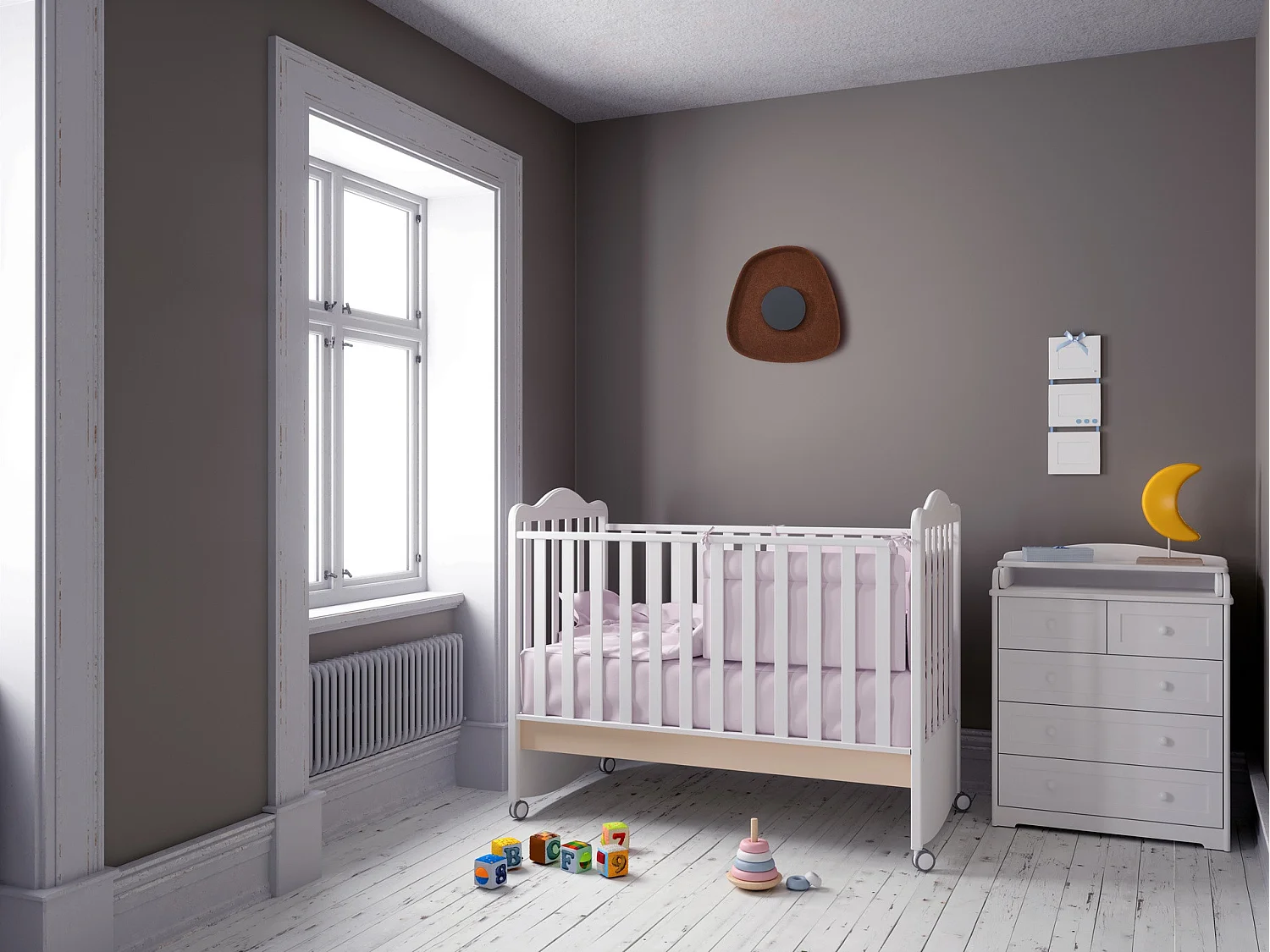 Applique murale LED ACUSTIC 5W brun