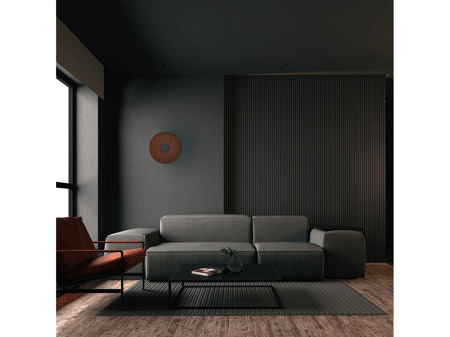 Applique murale ronde 45 cm led Acustic