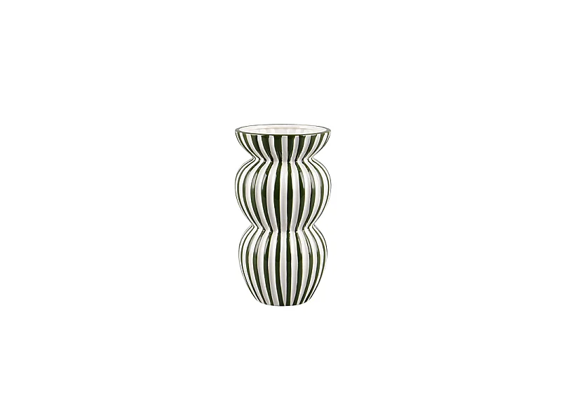Vase en céramique rayure contrastée verticale ZEBRA
