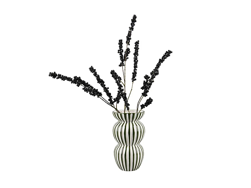 Vase en céramique rayure contrastée verticale ZEBRA