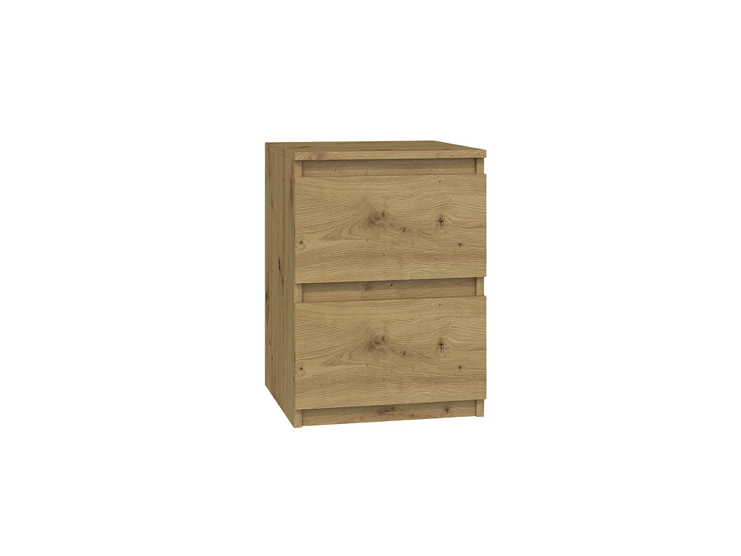 Comodino con 2 cassetti 30x40 cm rovere COT7