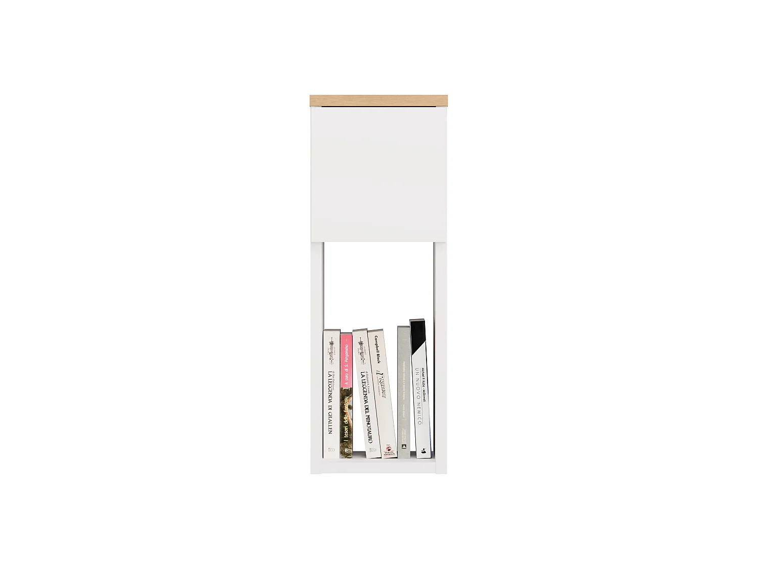 Comodino stretto 20x55 cm rovere/bianco COT3
