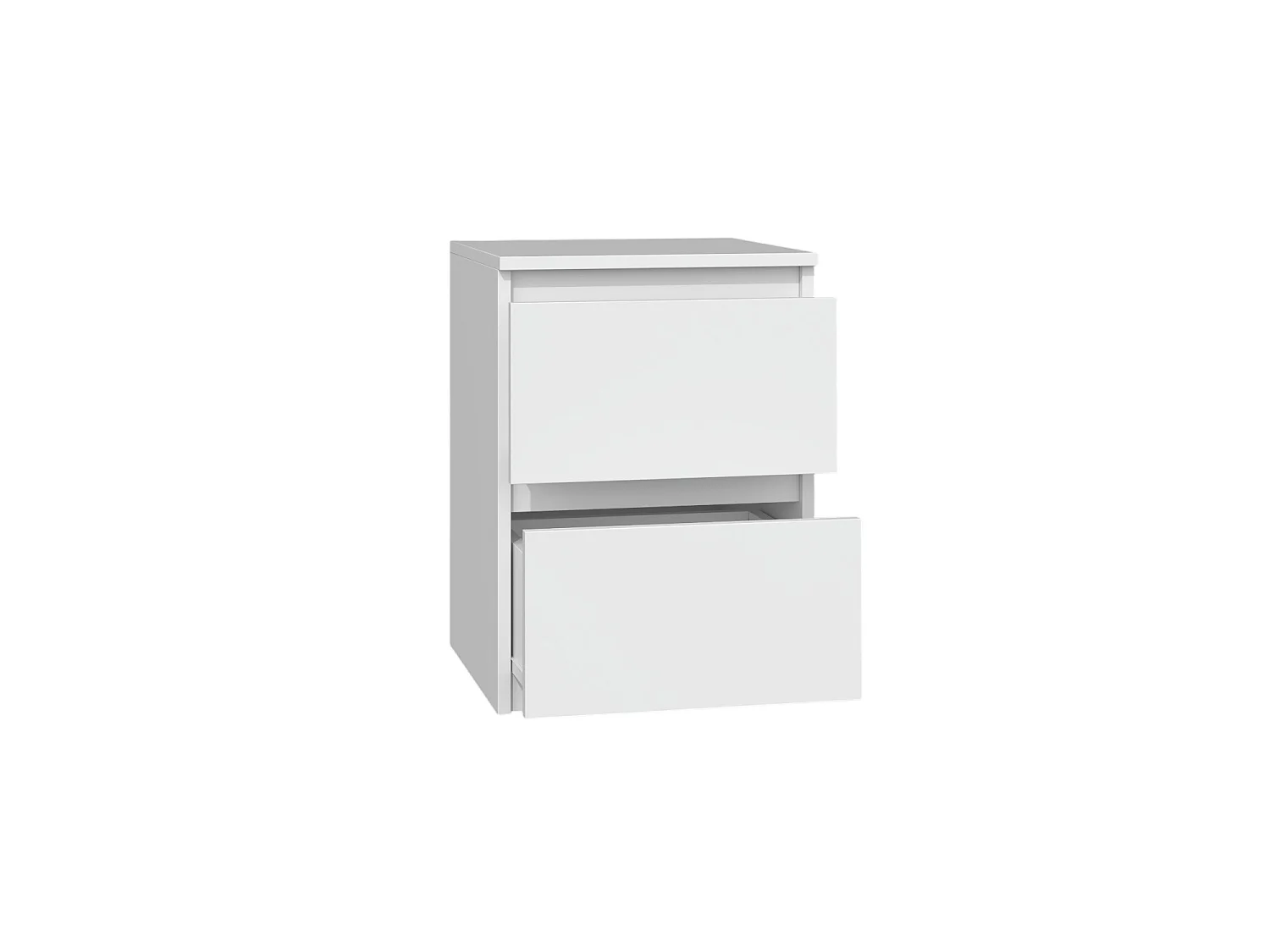 Comodino con 2 cassetti 30x40 cm bianco COT7