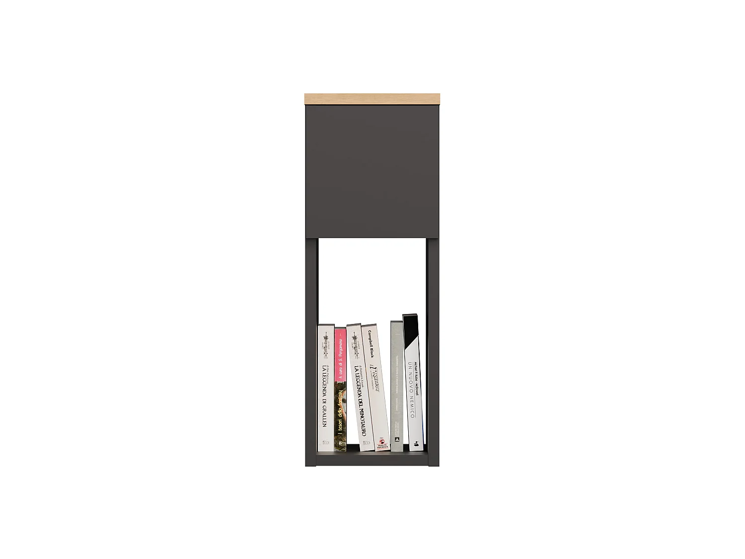 Comodino stretto 20x55 cm rovere/antracite COT3