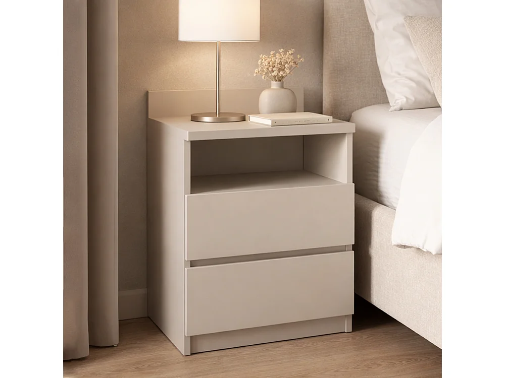 Comodino 40x59 cm con cassetti beige COT6