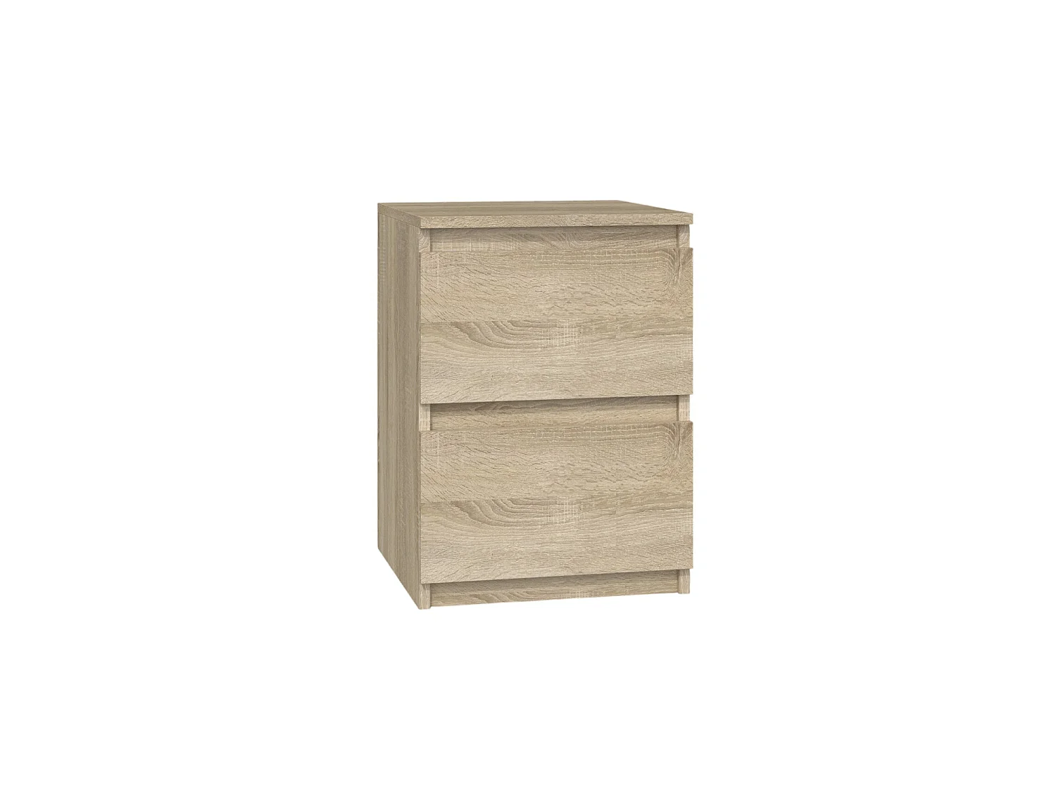Comodino con 2 cassetti 30x40 cm rovere chiaro COT7