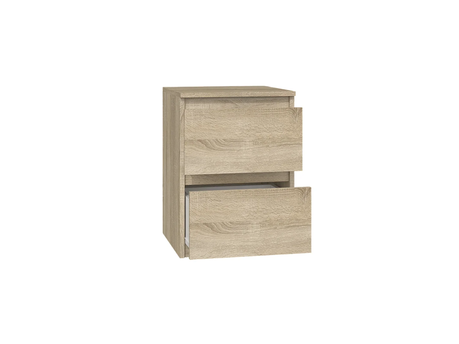 Comodino con 2 cassetti 30x40 cm rovere chiaro COT7