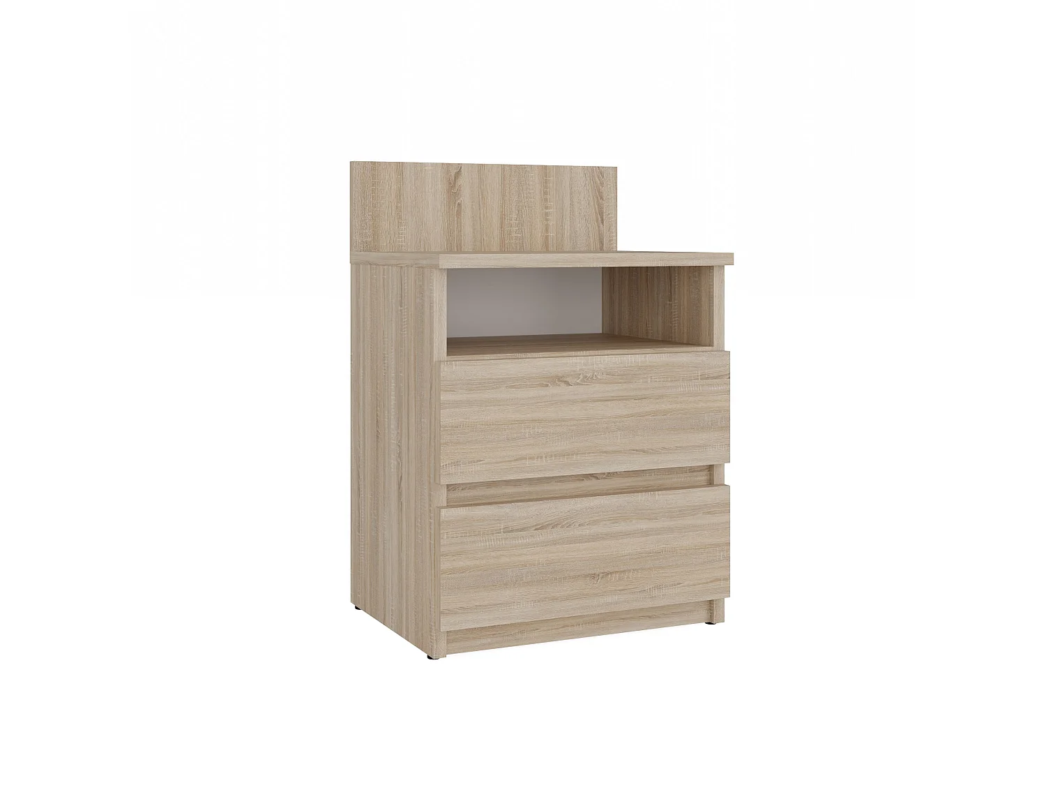 Comodino 40x59 cm con cassetti rovere chiaro COT6