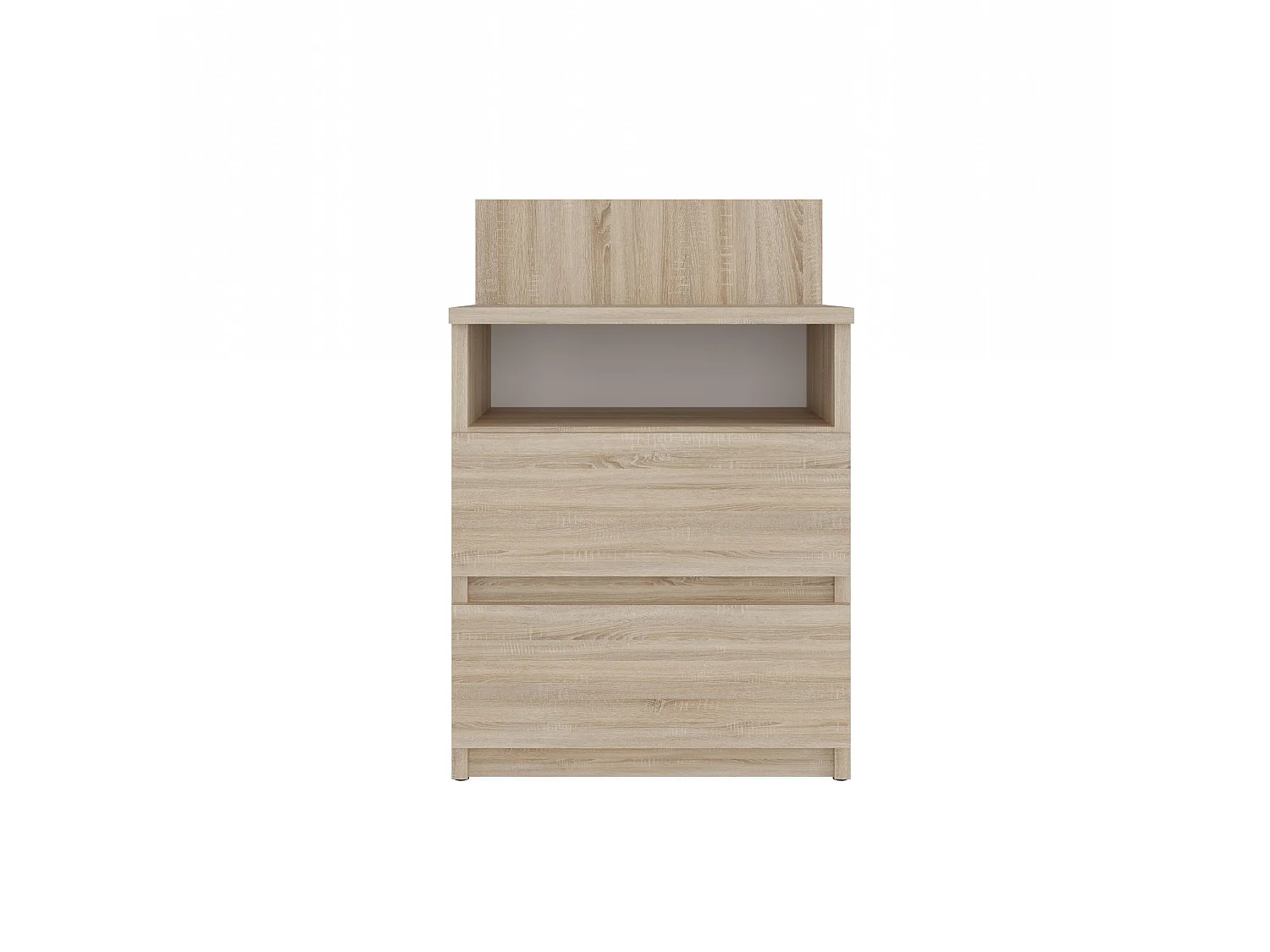 Comodino 40x59 cm con cassetti rovere chiaro COT6