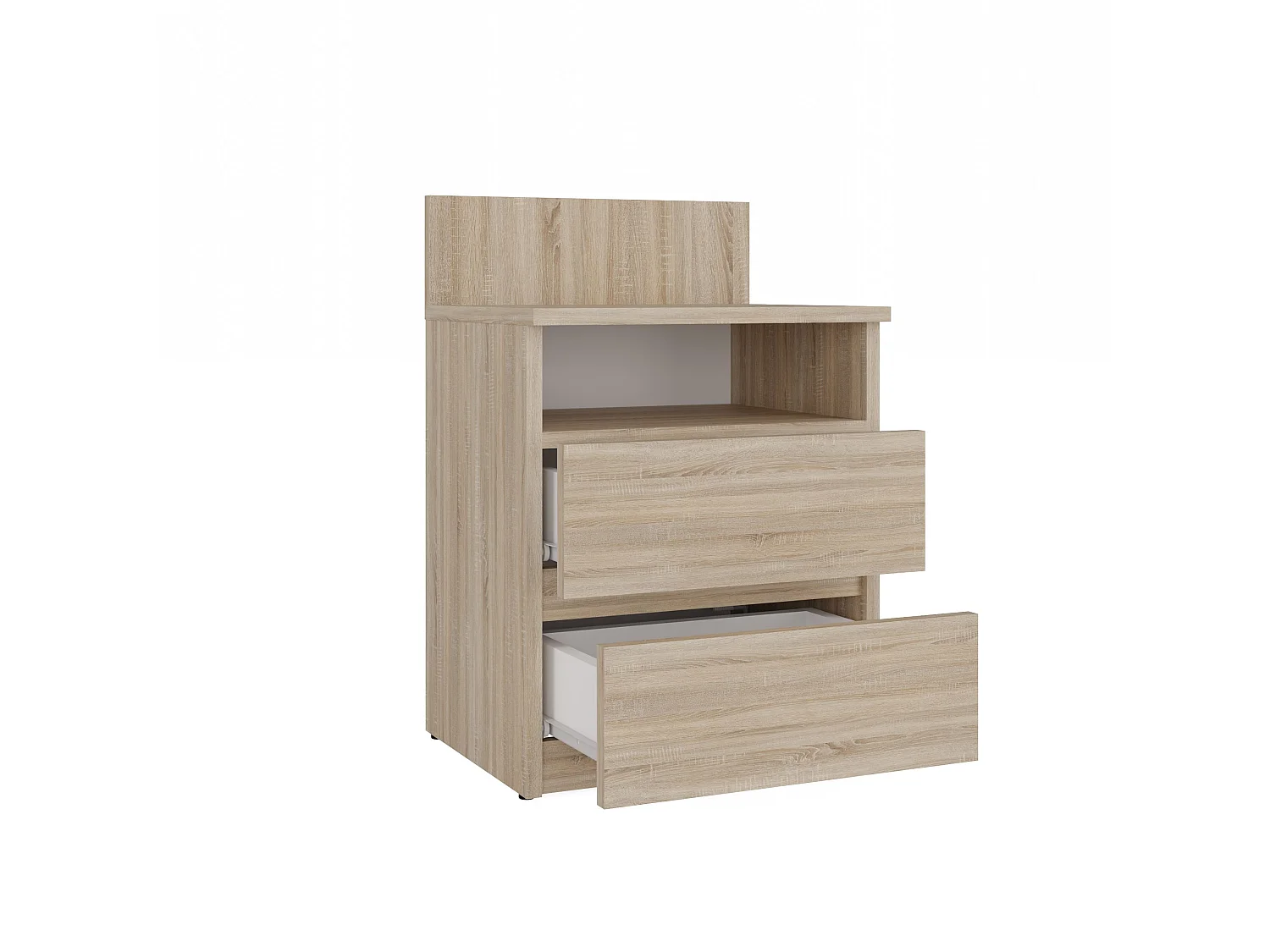 Comodino 40x59 cm con cassetti rovere chiaro COT6
