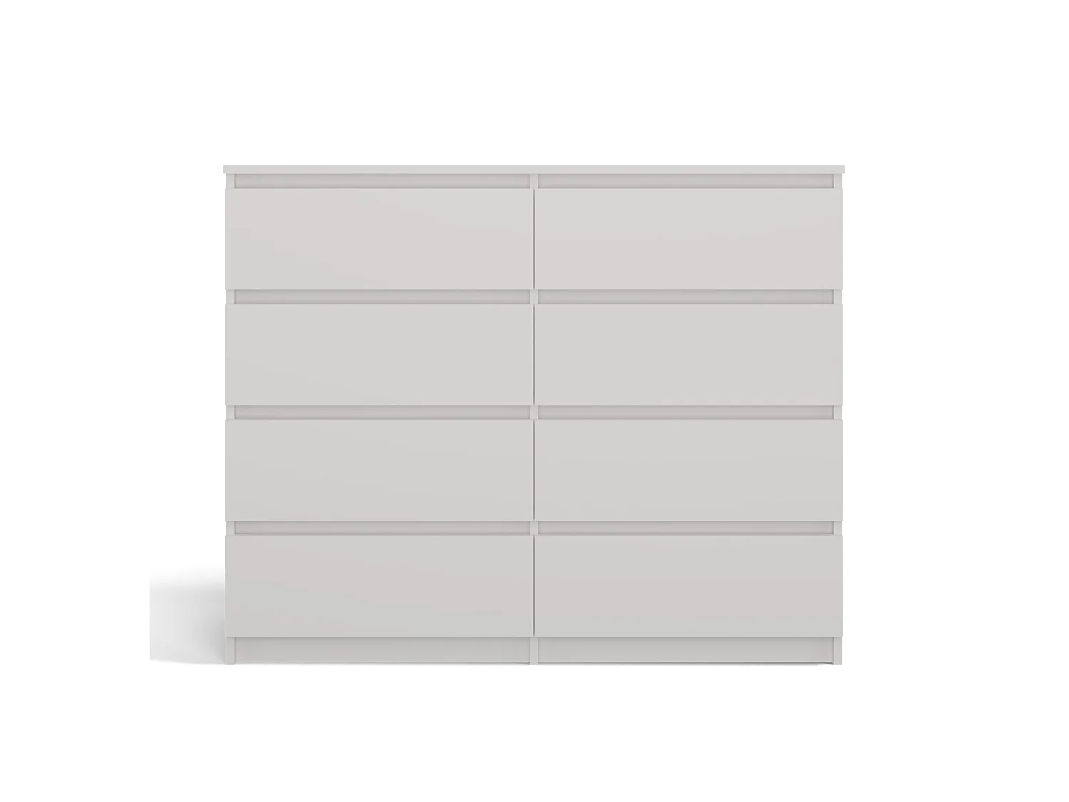 Cassettiera moderna con 8 cassetti 120x40x97 cm bianca CMMT12