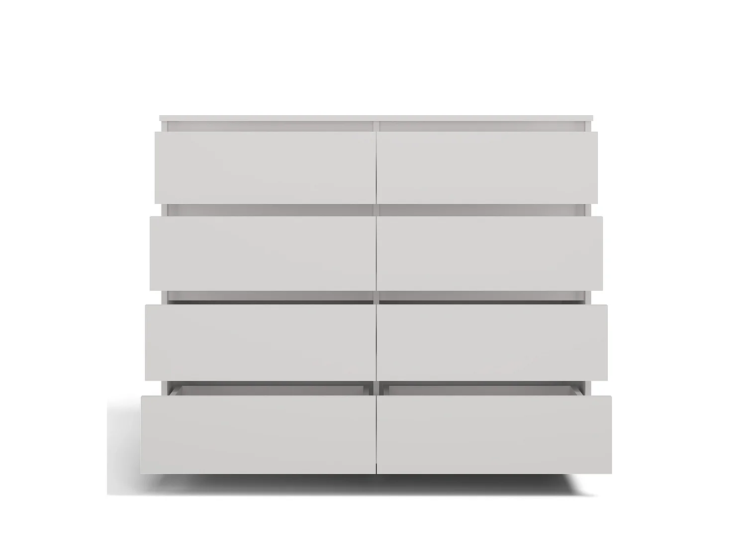 Cassettiera moderna con 8 cassetti 120x40x97 cm bianca CMMT12