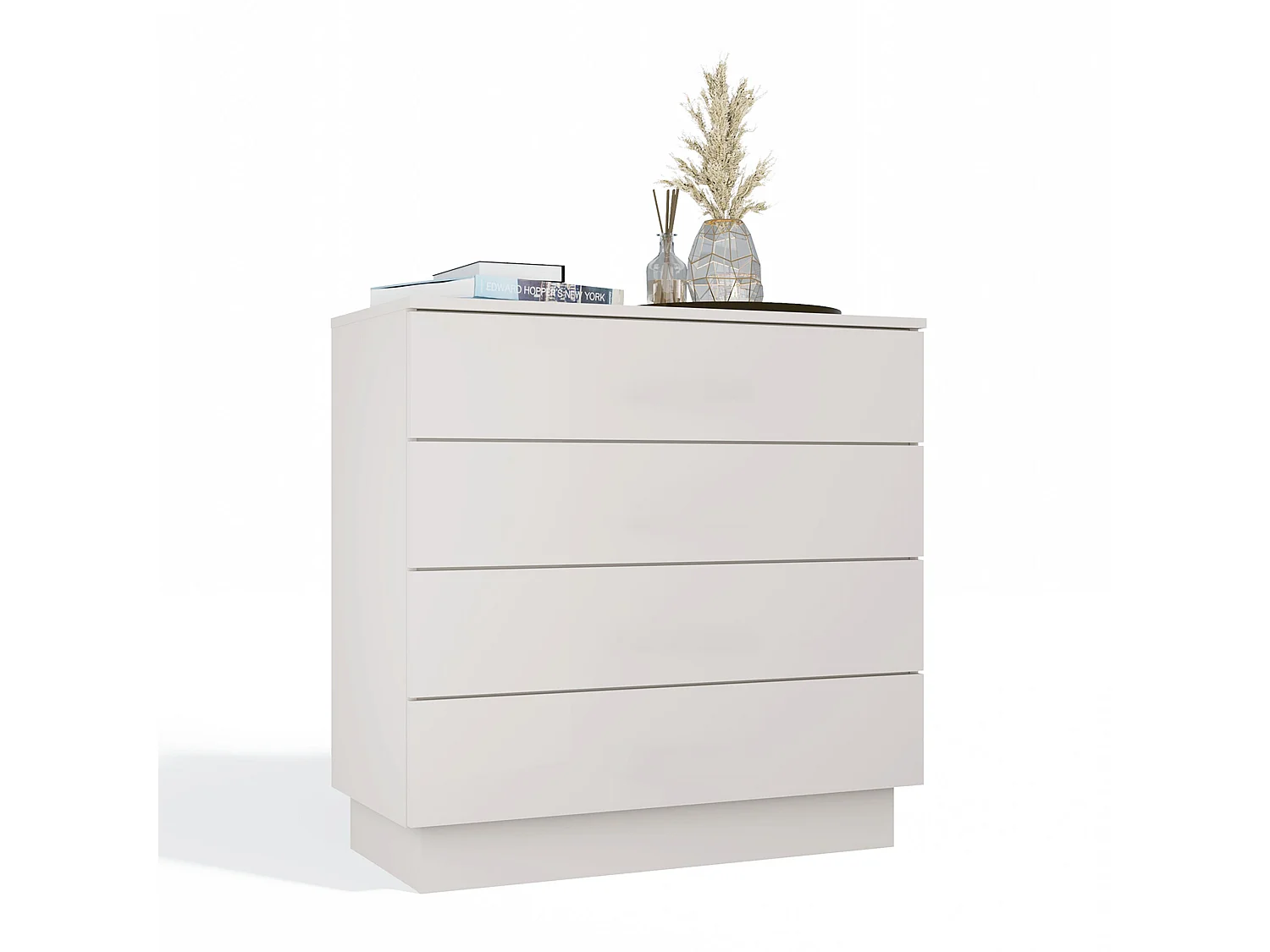 Cassettiera moderna 4 cassetti 85x40x84 cm beige cashmere CMMT1