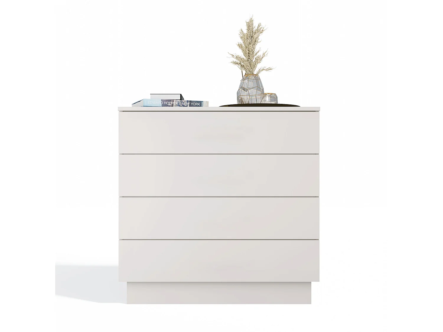 Cassettiera moderna 4 cassetti 85x40x84 cm beige cashmere CMMT1