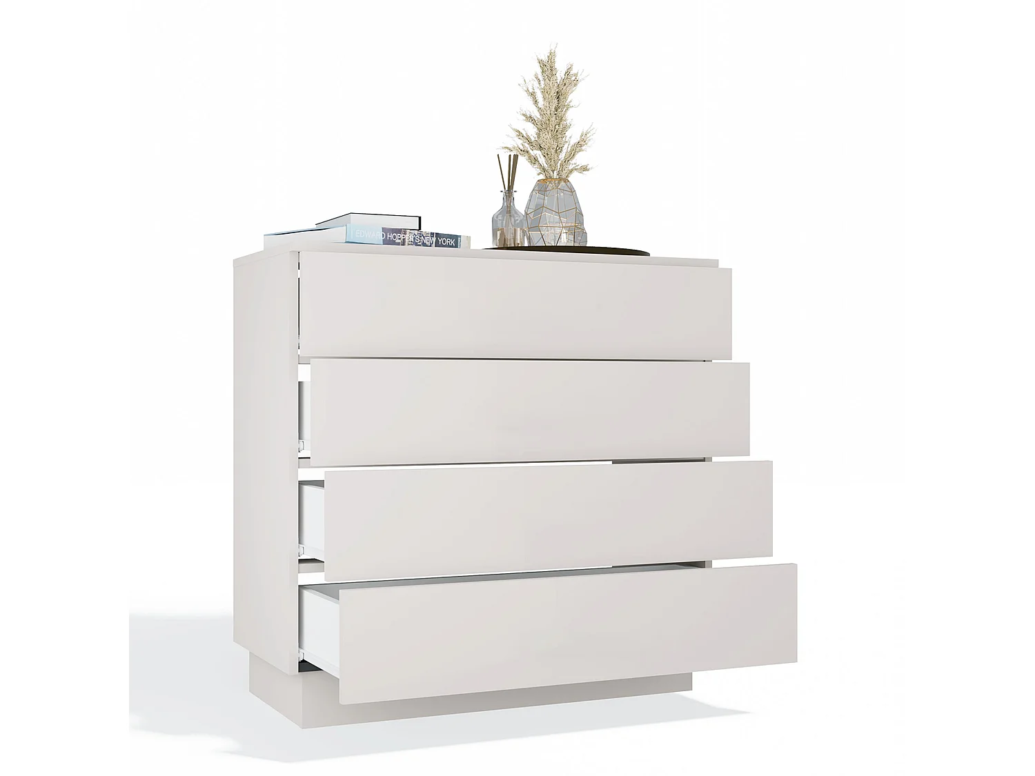 Cassettiera moderna 4 cassetti 85x40x84 cm beige cashmere CMMT1