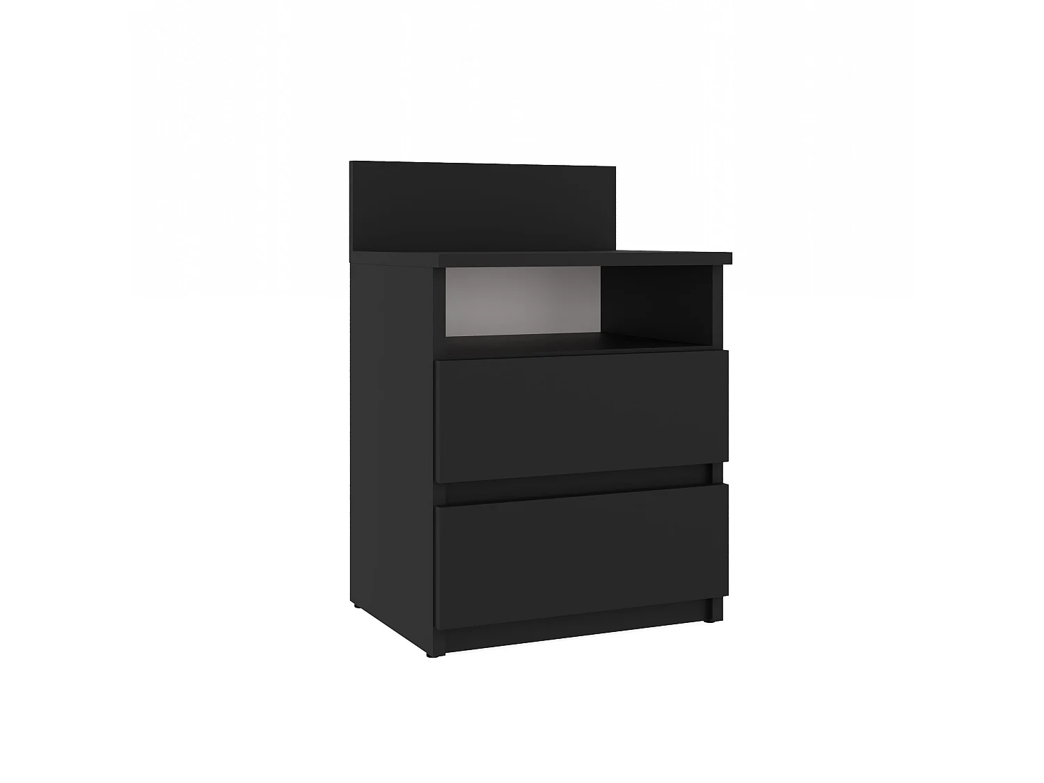 Comodino 40x59 cm con cassetti nero COT6
