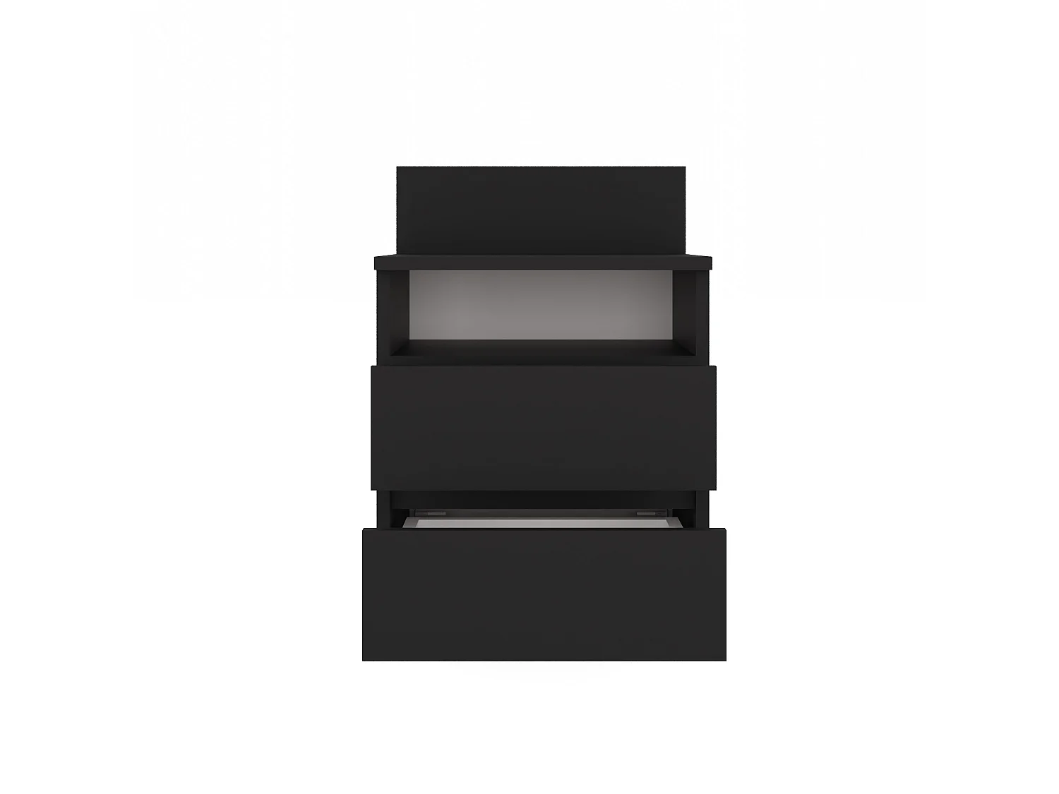 Comodino 40x59 cm con cassetti nero COT6