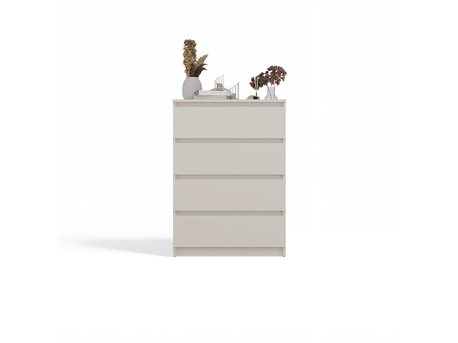 Cassettiera moderna con 4 cassetti 70x40x97cm beige CMMT8