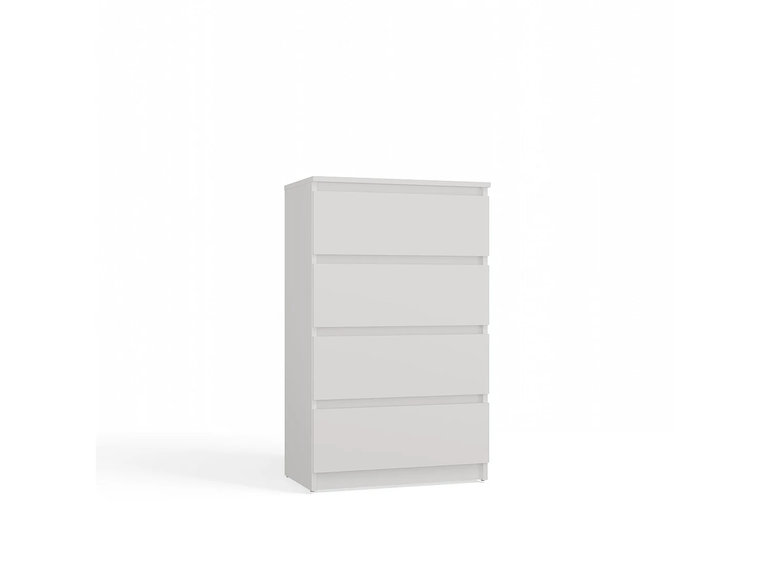 Cassettiera moderna con 4 cassetti 60x34x97cm bianca CMMT7