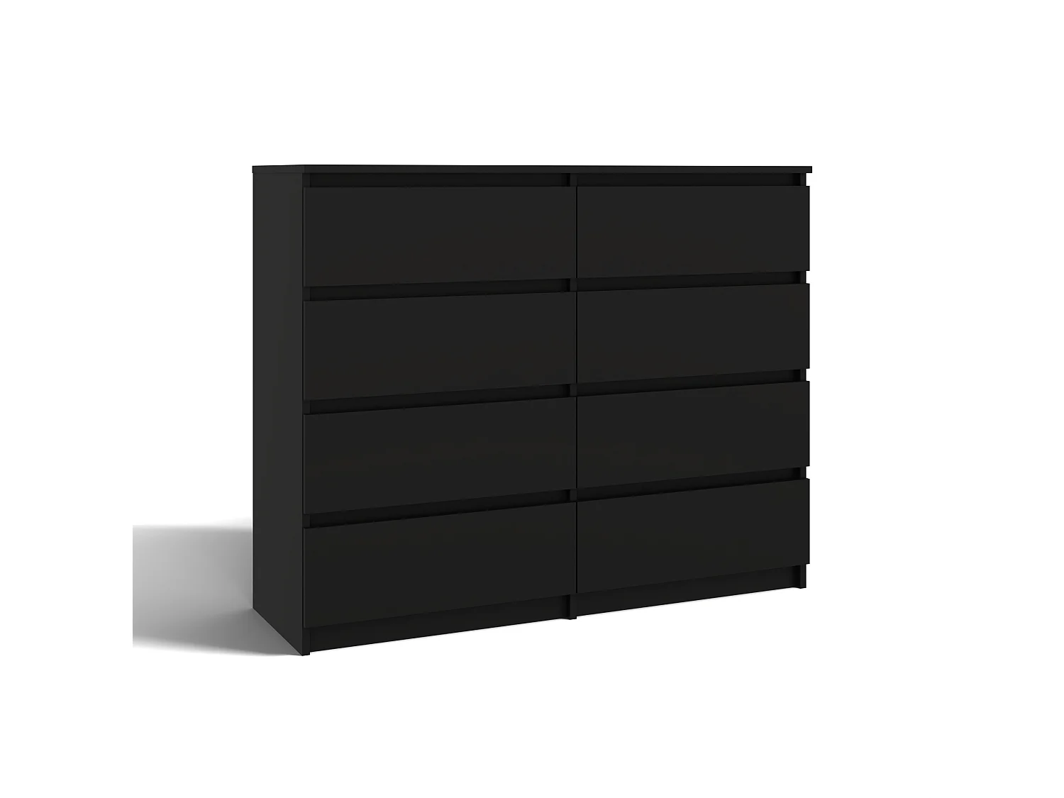 Cassettiera moderna con 8 cassetti 120x40x97 cm nero CMMT12