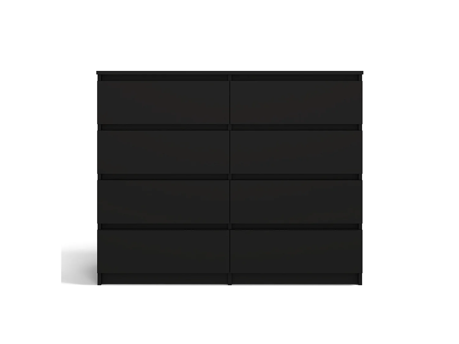 Cassettiera moderna con 8 cassetti 120x40x97 cm nero CMMT12