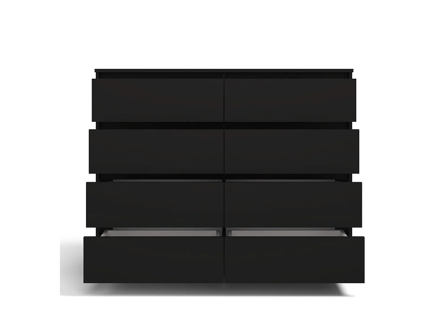 Cassettiera moderna con 8 cassetti 120x40x97 cm nero CMMT12