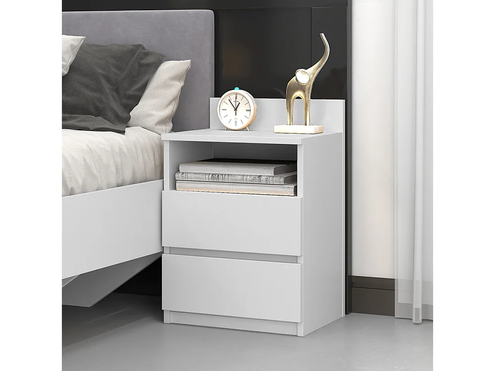 Comodino 40x59 cm con cassetti bianco COT6
