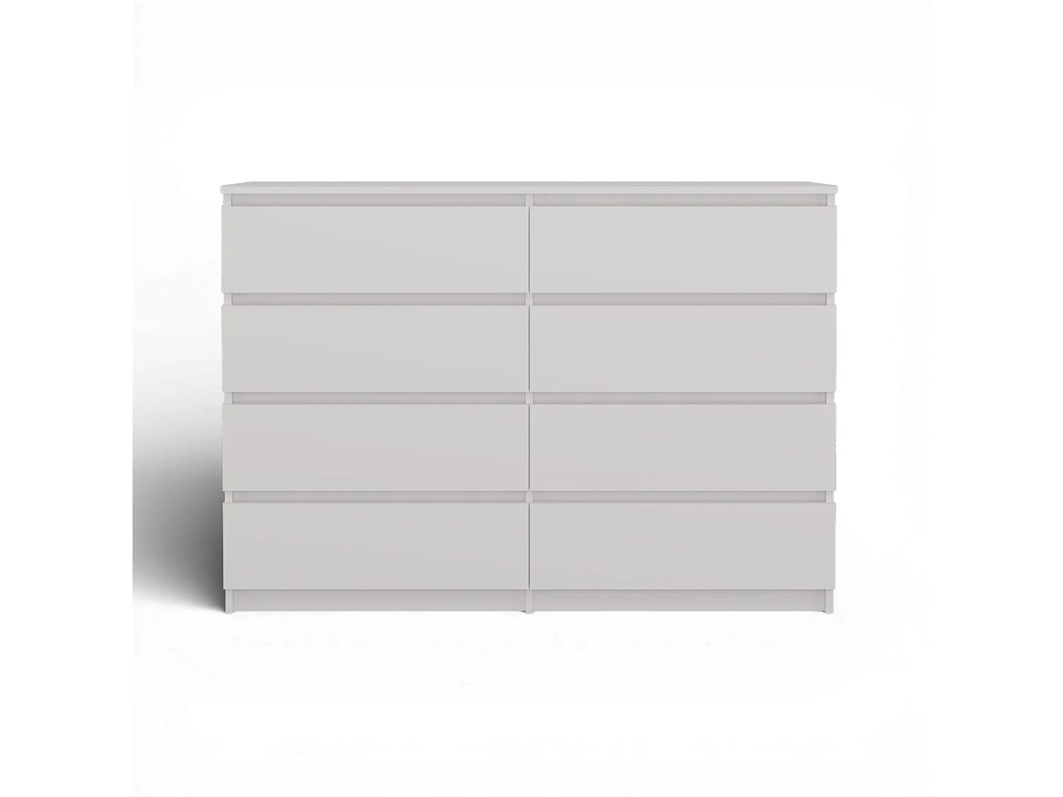 Cassettiera moderna con 8 cassetti 138x40x97 cm bianca CMMT13