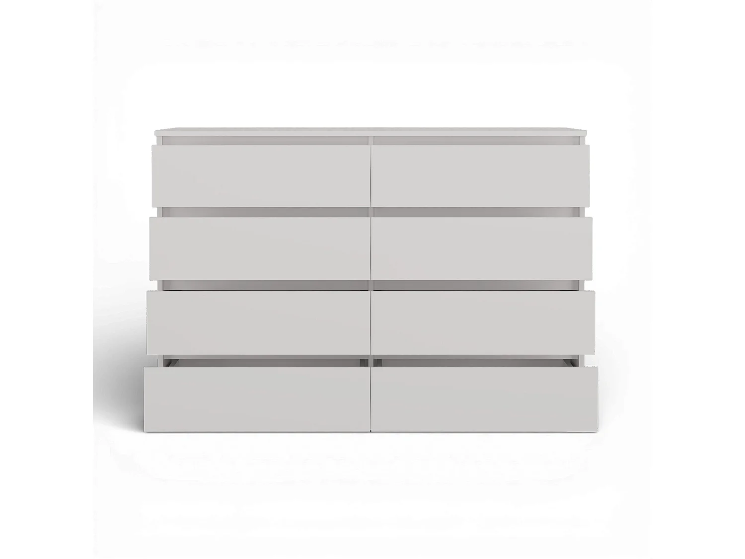 Cassettiera moderna con 8 cassetti 138x40x97 cm bianca CMMT13