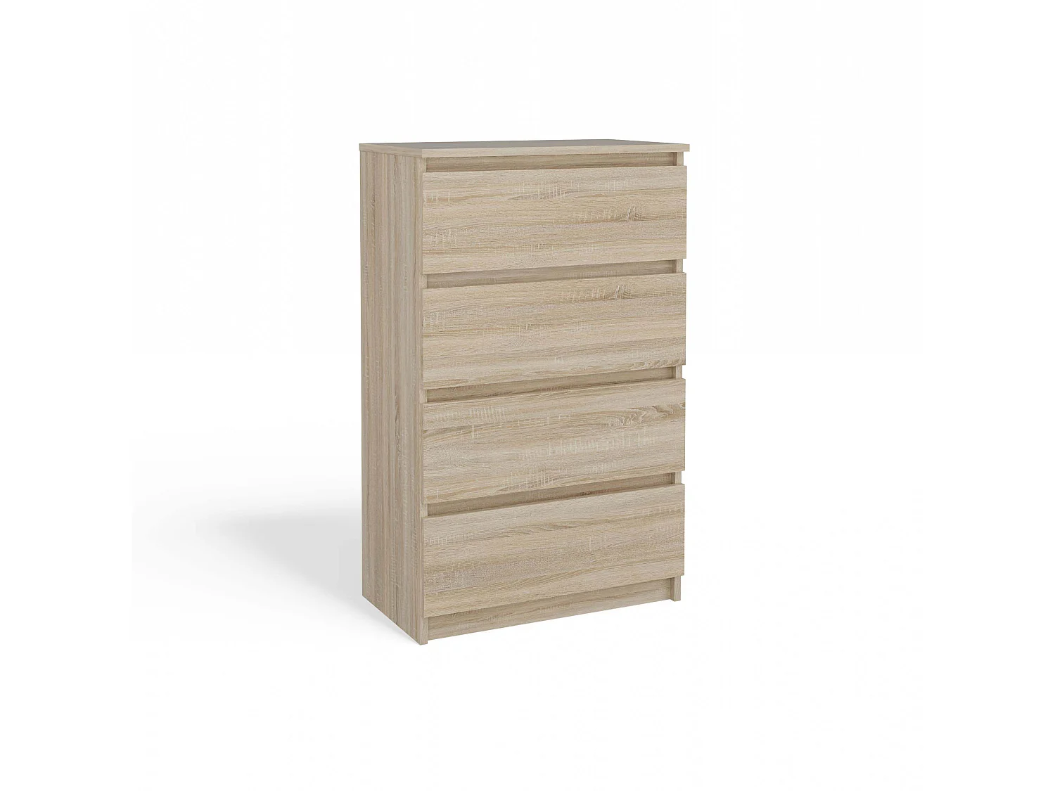 Cassettiera moderna con 4 cassetti 70x40x97cm rovere chiaro CMMT8
