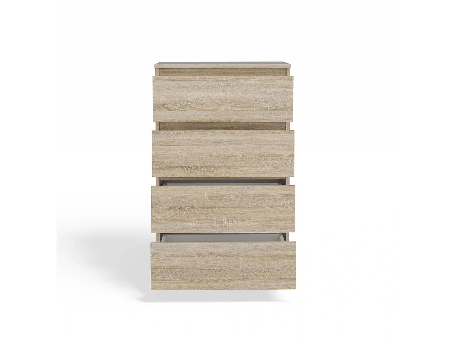 Cassettiera moderna con 4 cassetti 70x40x97cm rovere chiaro CMMT8