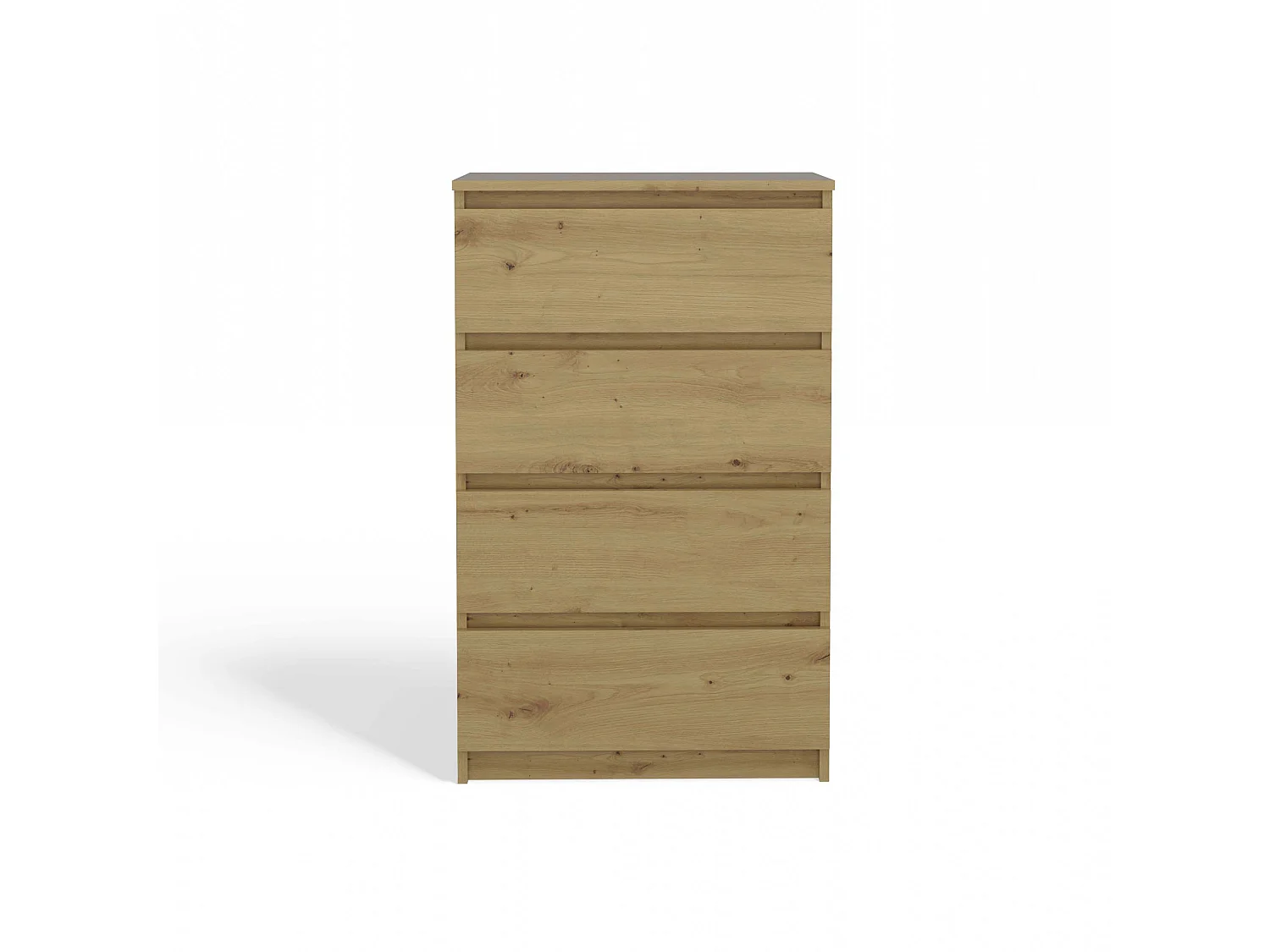 Cassettiera moderna con 4 cassetti 70x40x97cm rovere CMMT8