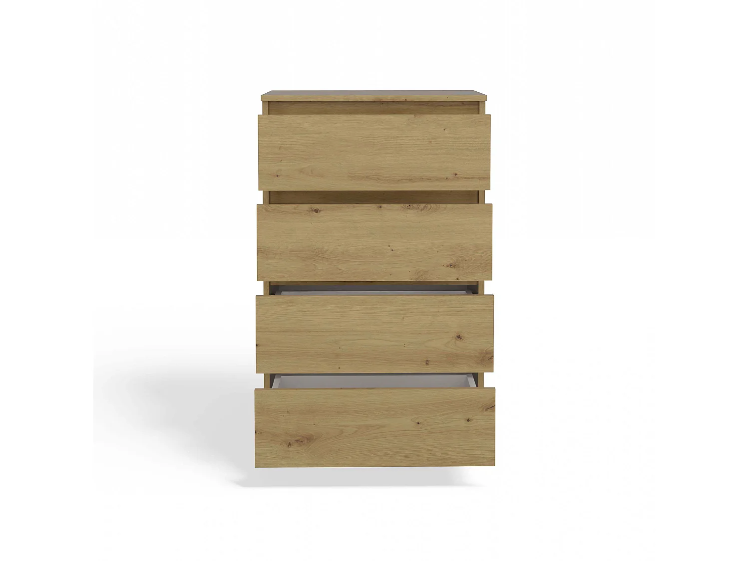 Cassettiera moderna con 4 cassetti 70x40x97cm rovere CMMT8