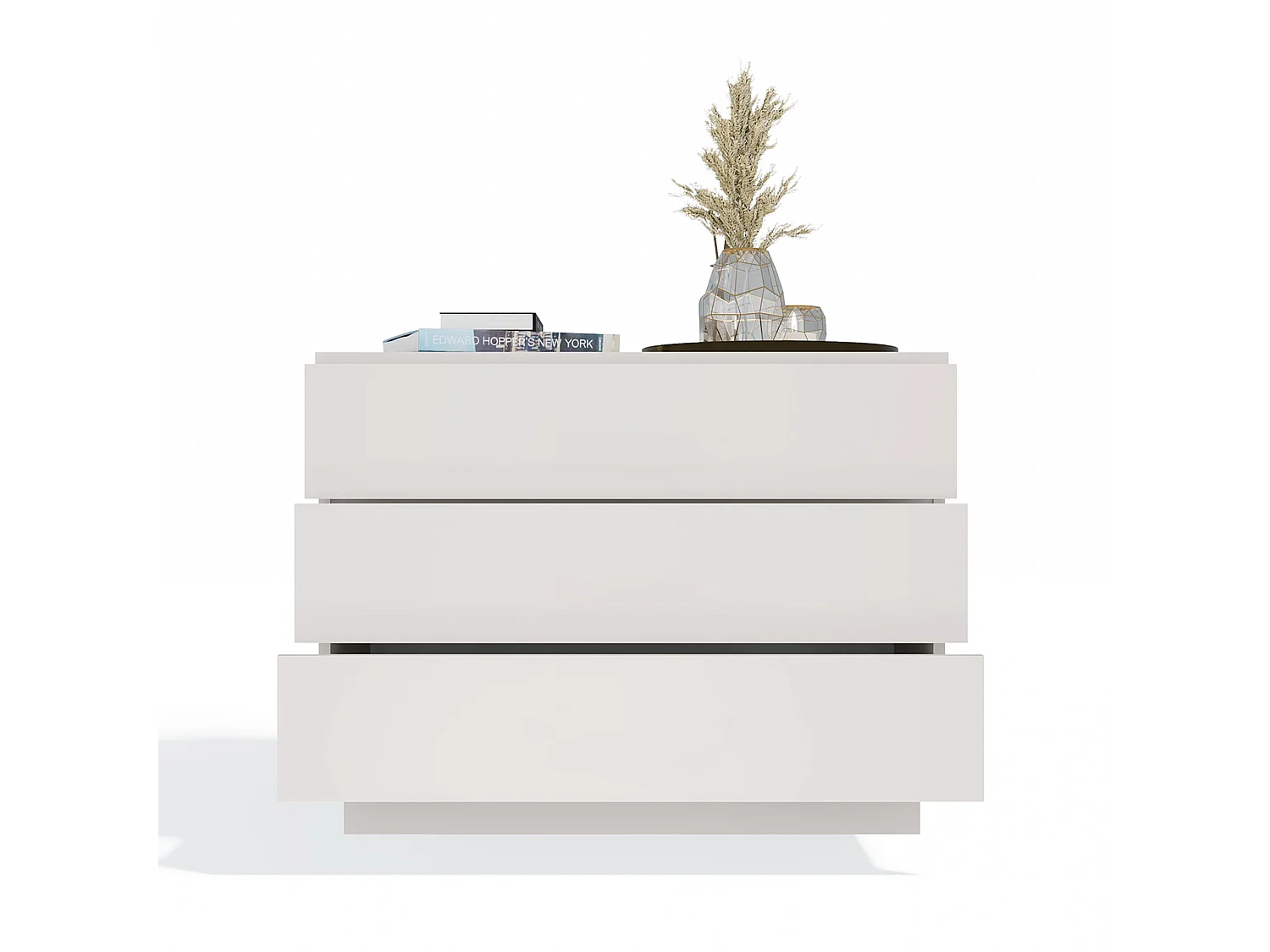 Cassettiera moderna con 3 cassetti 85x40x66 cm beige cashmere CMMT3