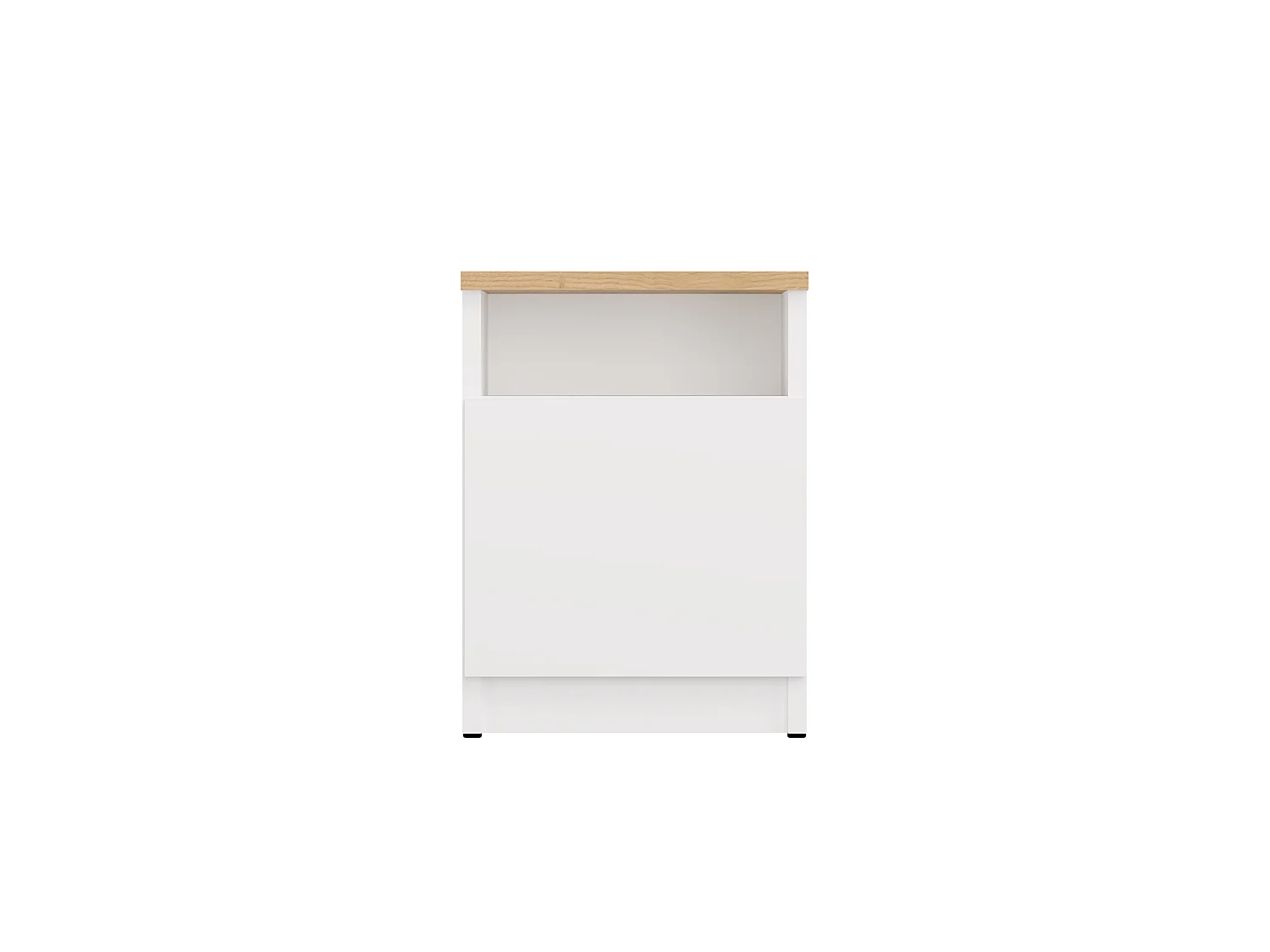 Comodino 30x40 cm con anta bianco/rovere COT4
